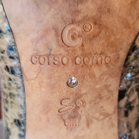 Corso Como leather heels Snake Skin Size 6 - Picture 5 of 5